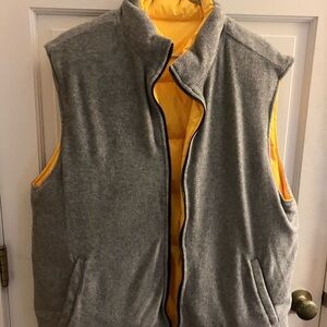 Men's Gray and Yellow Reversible Vest